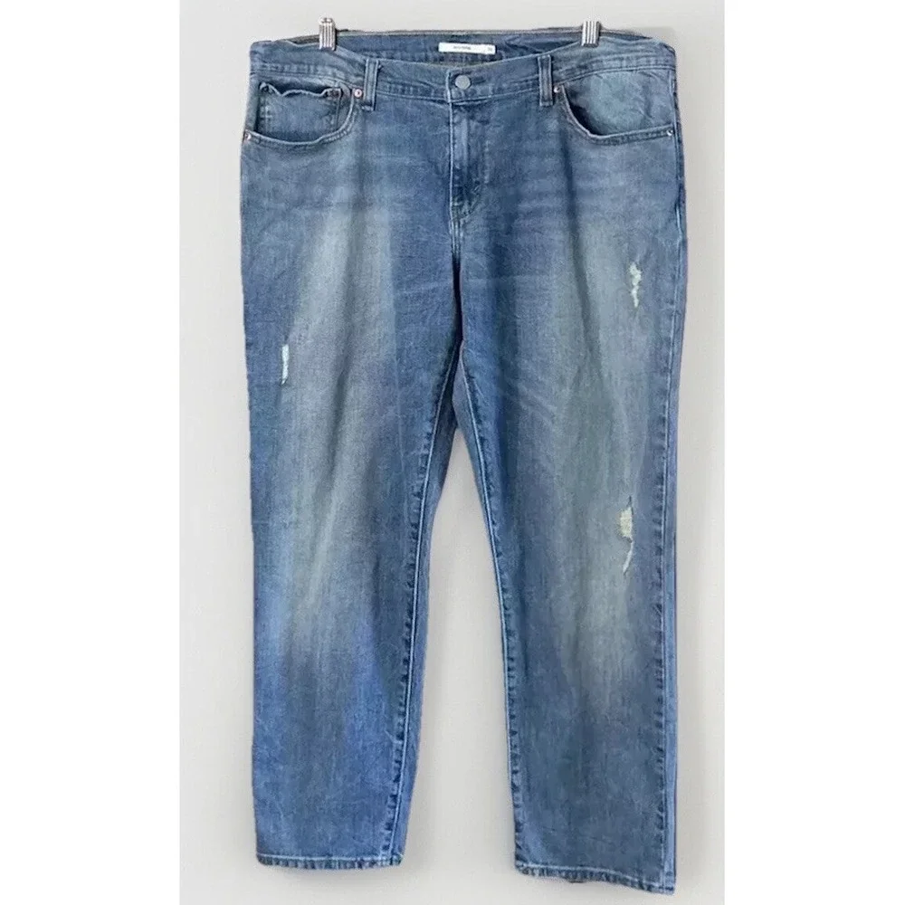 Women's LEVI'S stretch‎ BOYFRIEND Blue jeans sz 33 27